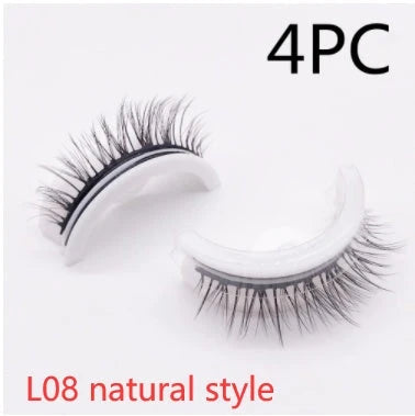 Glamorous 3D mink-inspired false eyelashes in various styles and packaging