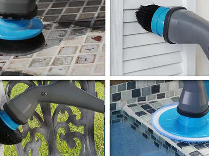 Heavy-duty electric cleaning scrubber with powerful 100-watt motor for efficient whole-home surface cleaning