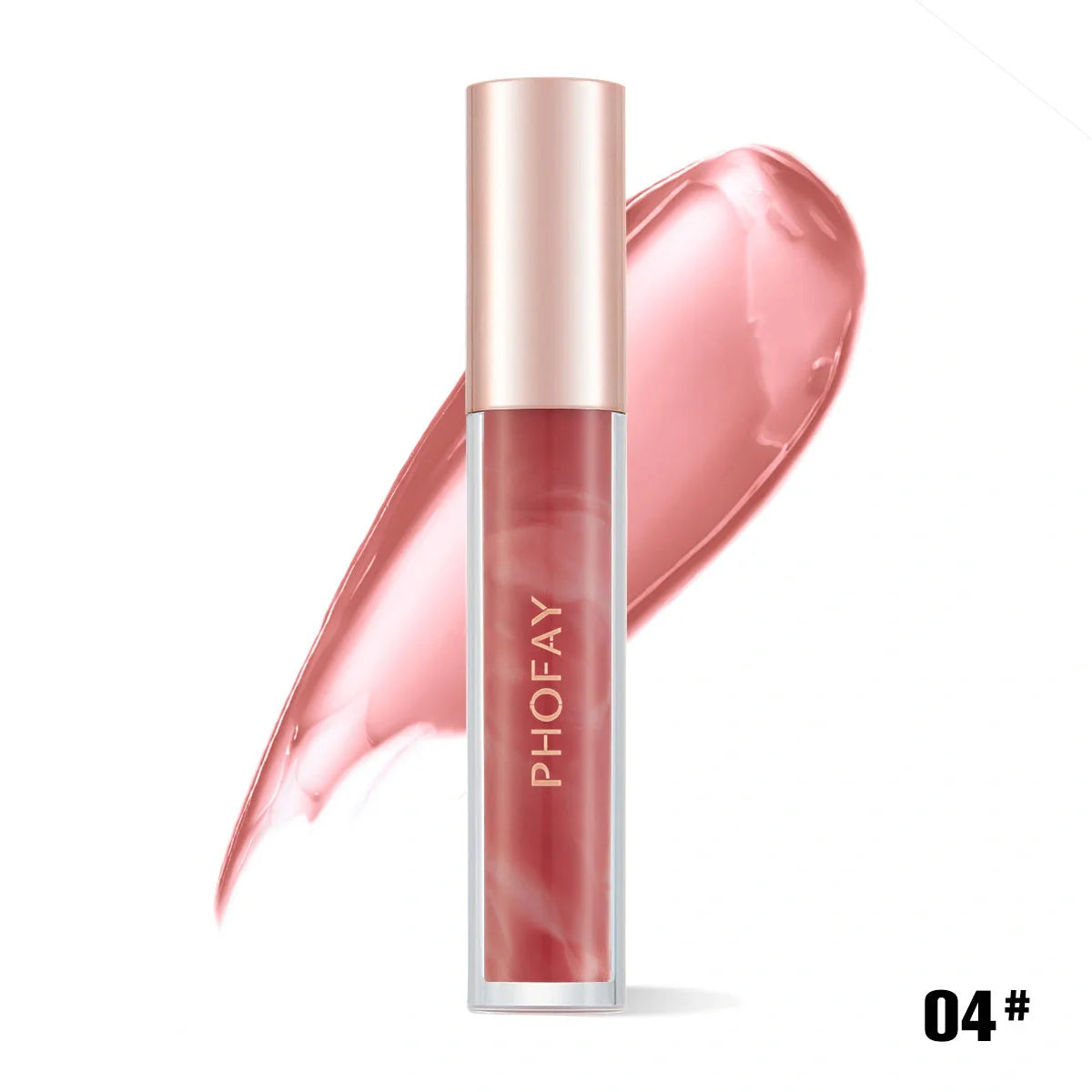 PHOFAY Hydrating Rose Lip Gloss providing a glossy, moisturising finish for beautiful lips