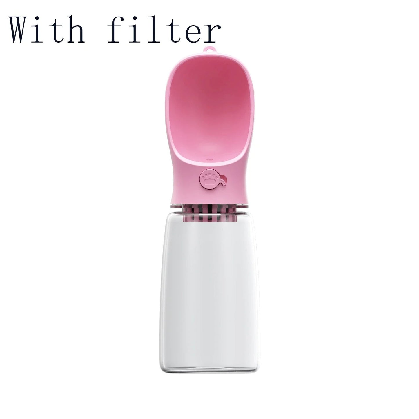 Durable, leak-proof pet water bottle with one-touch button for easy, mess-free hydration on the go