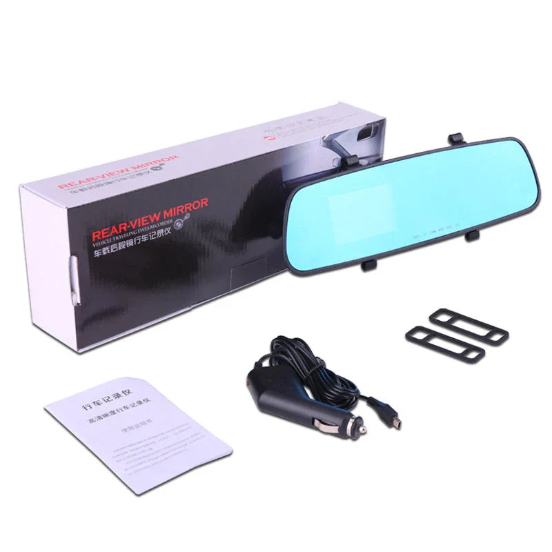 Premium 1080p HD Rearview Mirror Driving Recorder with Motion Detection for Enhanced Road Safety and Security