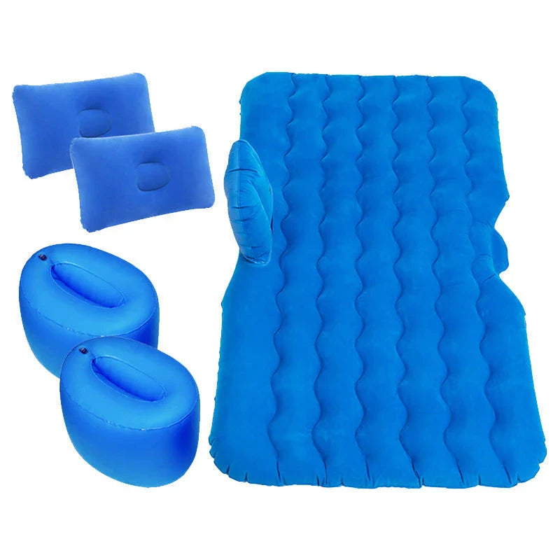 Premium car air mattress with soft, skin-friendly flocking material for comfortable on-the-go sleeping