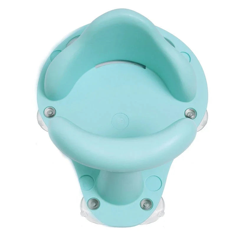 Slip-resistant baby bath chair with suction cups for safe and secure bathing