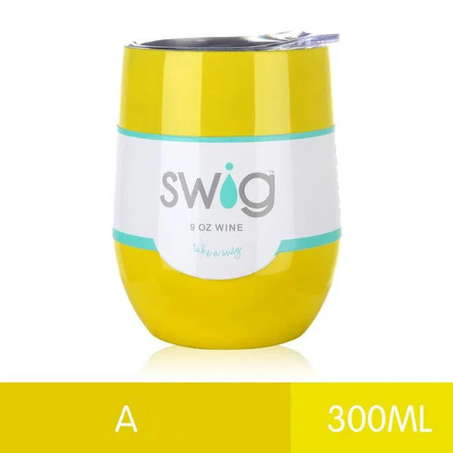 Premium 9 oz stainless steel insulated tumbler with secure lid, available in multiple vibrant colors