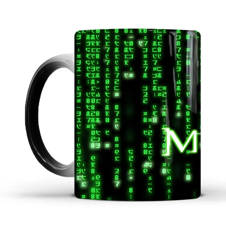 The Matrix Mug - A Captivating Color-Changing Ceramic Coffee Cup Inspired by the Iconic Sci-Fi Film