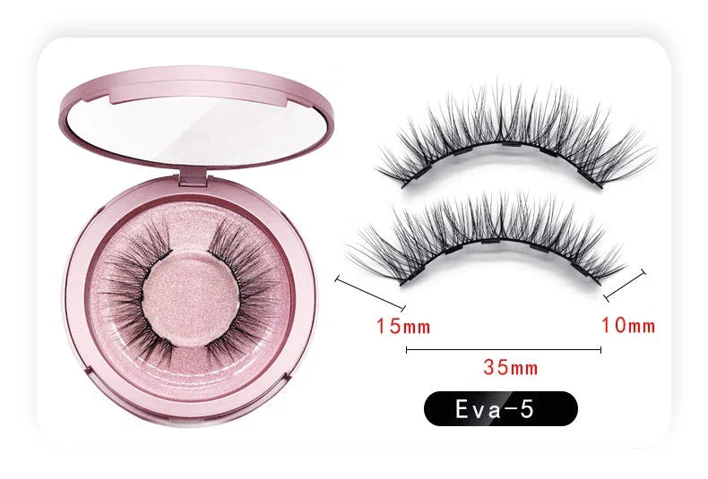 Magnetic Lash and Eyeliner Set with Premium Faux Mink Lashes, Magnetic Eyeliner, and Applicator Tools