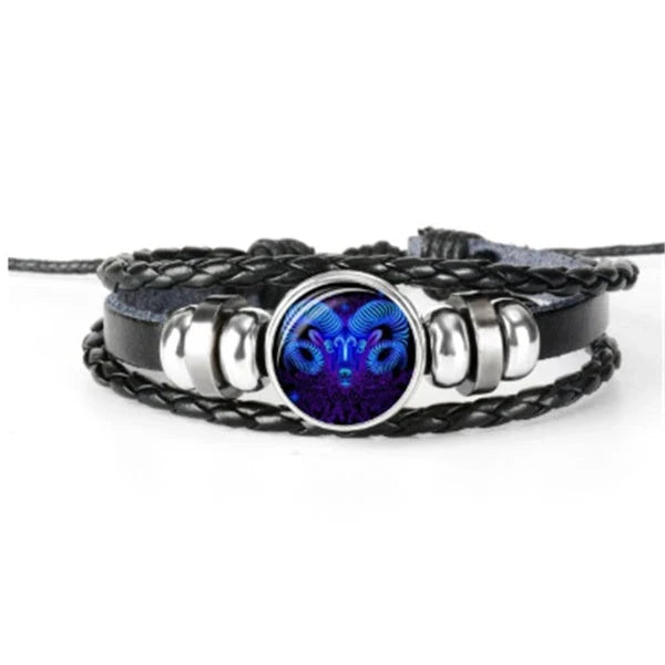 Zodiac Constellation Bracelet in Braided Design for Men, Women, and Kids