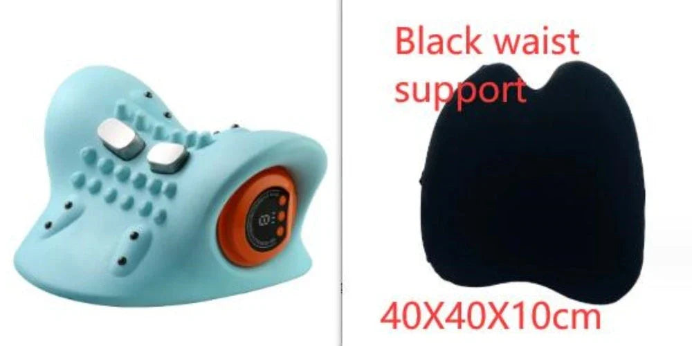 Versatile cervical traction massager with adjustable massage settings and heating function for neck pain relief