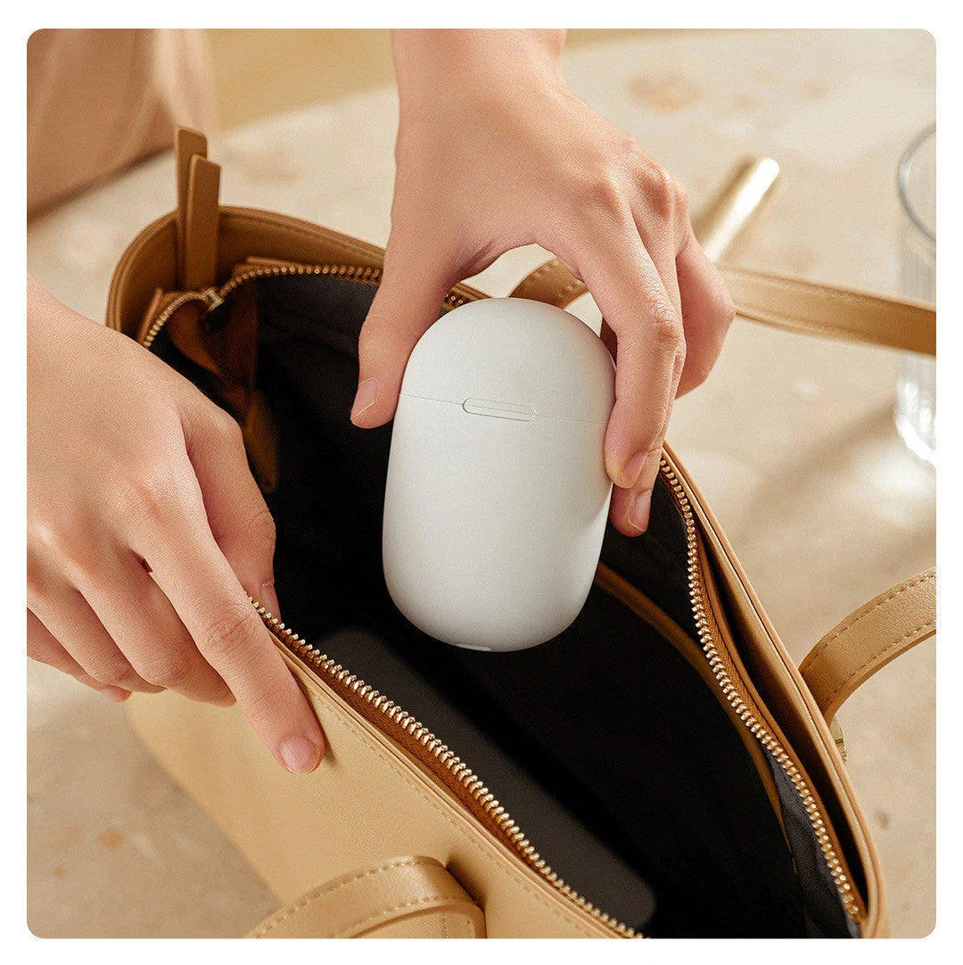 Portable cordless neck massager with low-frequency pulse technology for personalized muscle tension relief and stress management