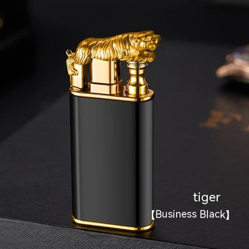Sleek flame lighter with captivating marine-inspired designs, featuring a powerful dual-flame system for versatile outdoor use