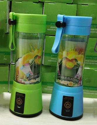 Portable USB rechargeable mini blender with 6 stainless steel blades, perfect for making smoothies on the go