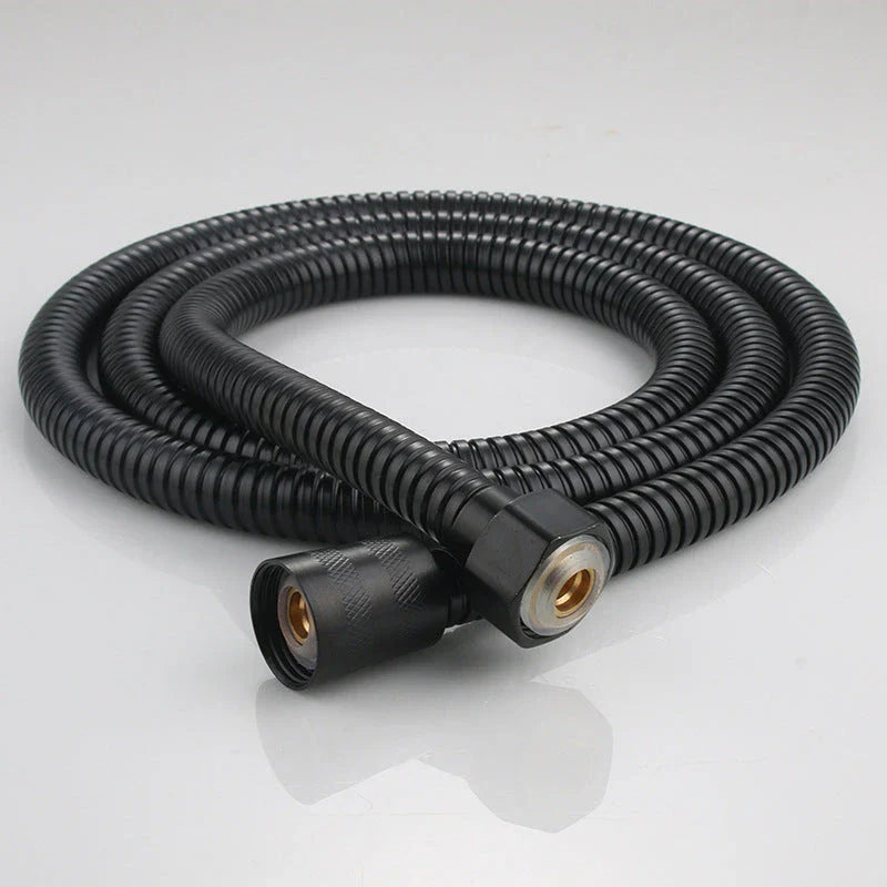 Premium 5-speed pressurized shower head with large water output, ABS construction, and modern minimalist design