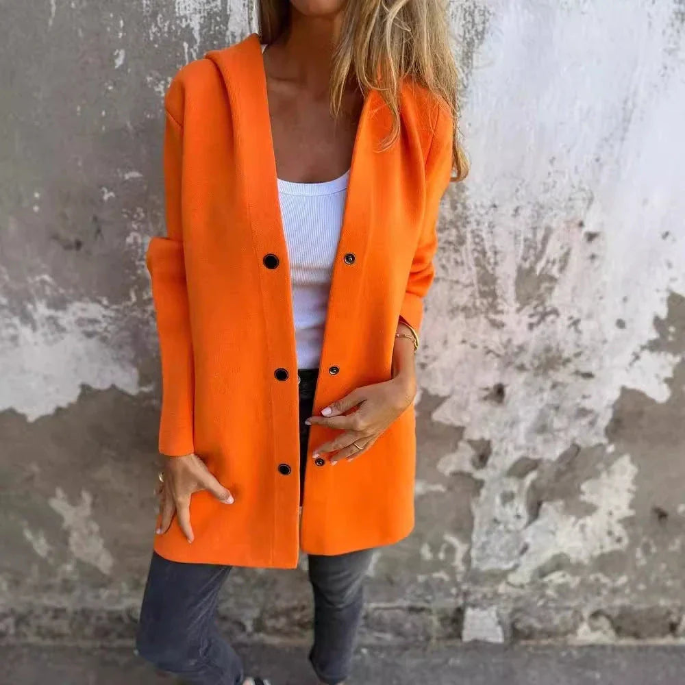 Cozy hooded cardigan jacket in various colors, featuring a relaxed fit and soft, premium polyester fabric for maximum comfort and style.