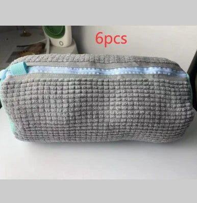 Durable shoe washing bag made of high-quality chenille fabric for effortless machine cleaning of sneakers, tennis shoes, and other washable footwear