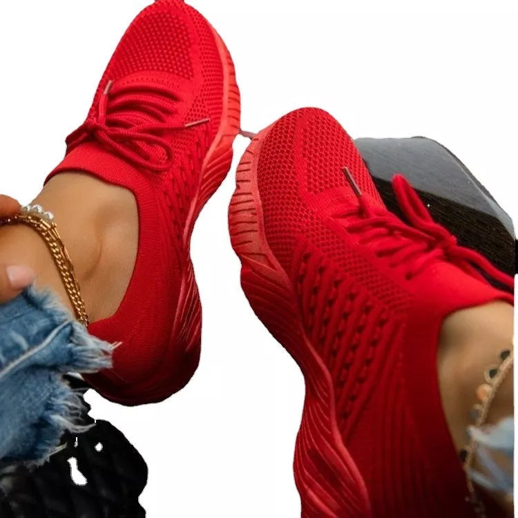 Women's thick bottom solid colour dad sneakers in various sizes and colours