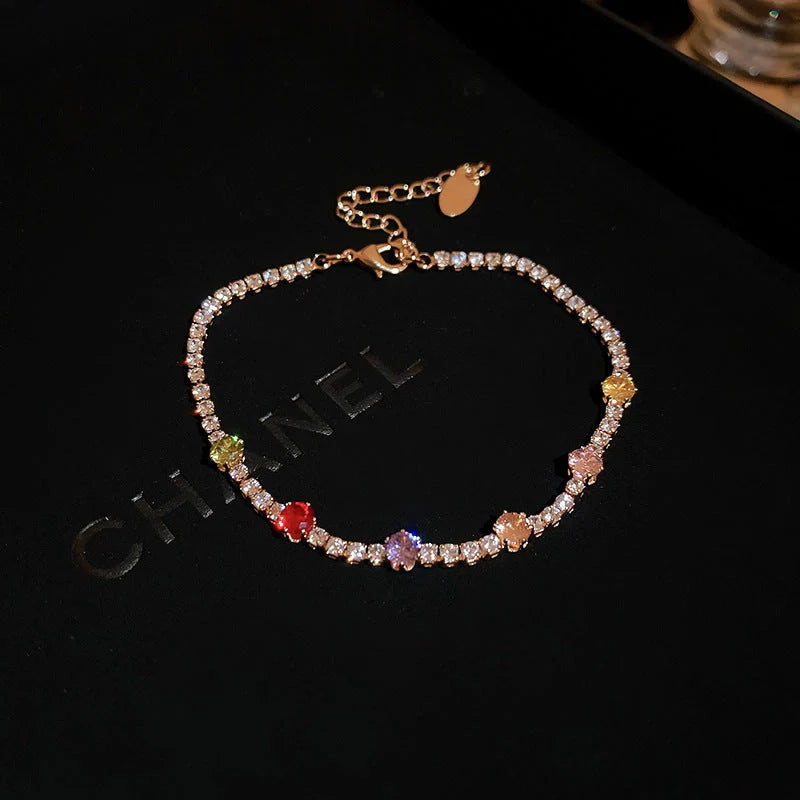 Elegant Zircon Geometric Bracelet for Women in various colours
