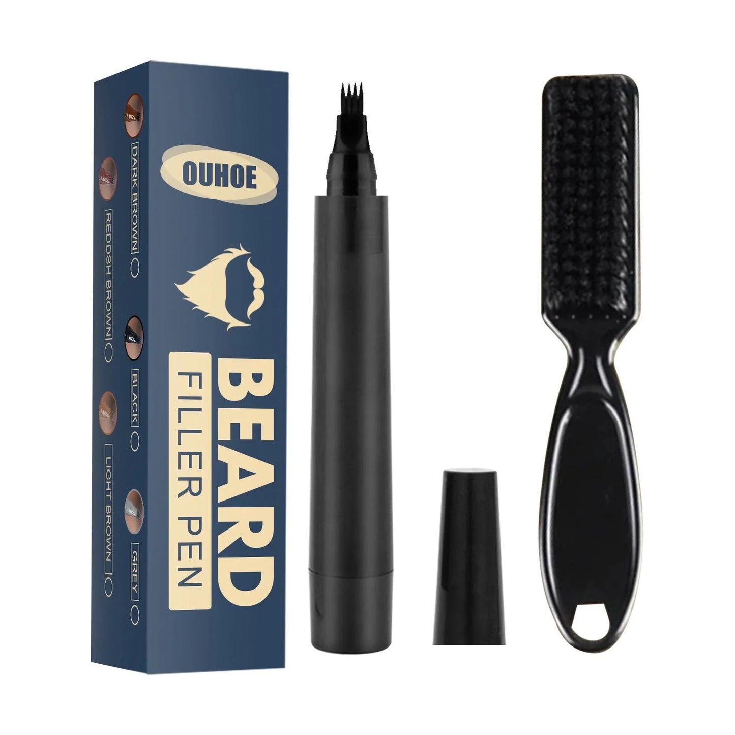 Precision Beard Filler Pen for men - fill in patchy, thin areas for a flawless, full-looking beard