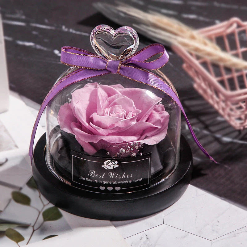Enchanting Eternal Rose Flower Decor with Mesmerizing LED Lighting