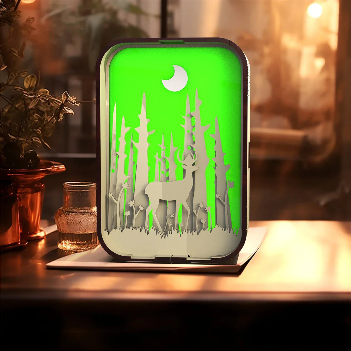 Elegant Minimalist Wooden Night Light with Soft LED Illumination and Compact, Versatile Design