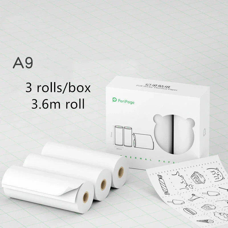 Compact Bluetooth thermal printer for instant photo printing, with wireless connectivity and customizable templates
