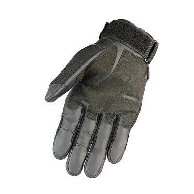 Rugged tactical gloves with reinforced knuckles, durable palm grip, and touchscreen-compatible fingers for outdoor adventures and tactical operations.