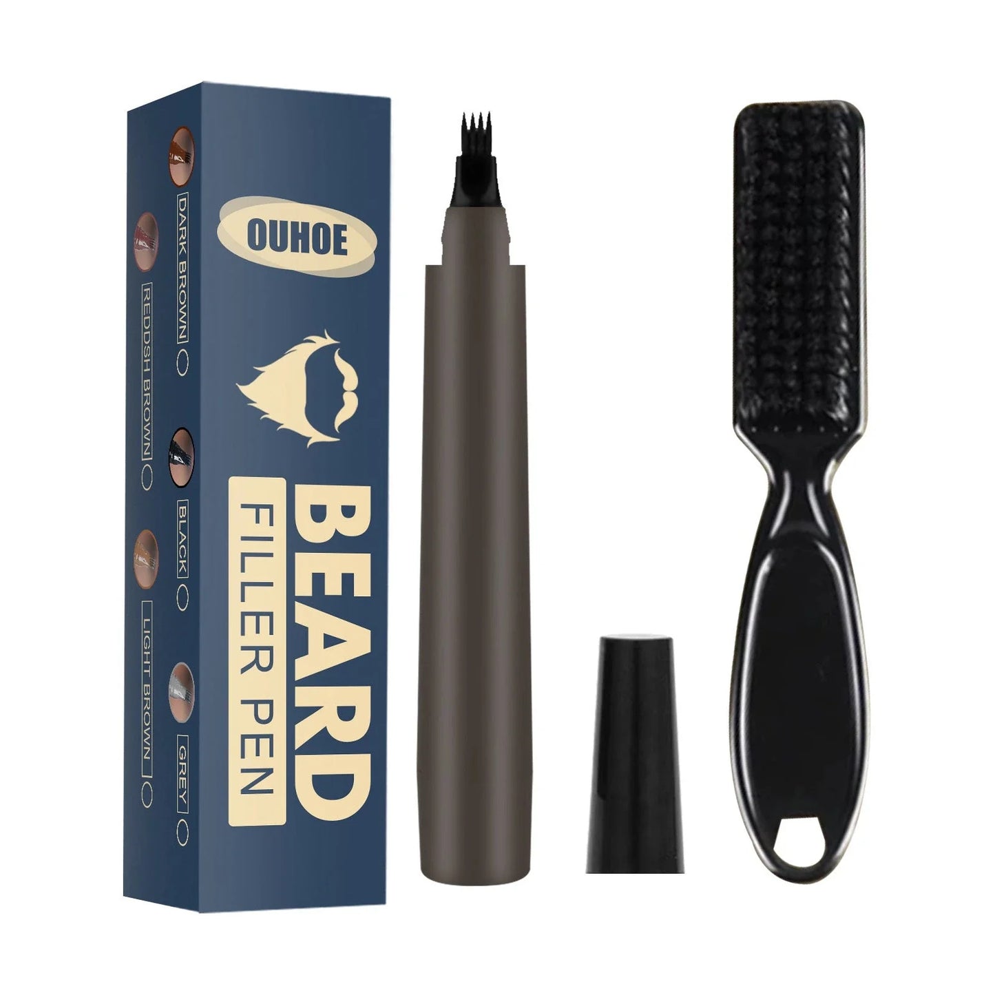 Precision Beard Filler Pen for men - fill in patchy, thin areas for a flawless, full-looking beard