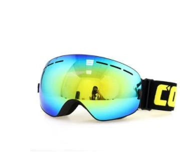 Premium ski goggles with dual-layer anti-fog lens and adjustable strap for comfortable, secure fit