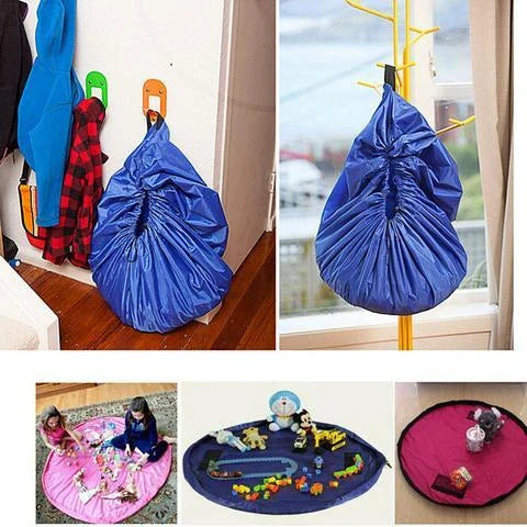 Durable and waterproof toy storage bags in various colors, perfect for travel, picnics, and everyday use.