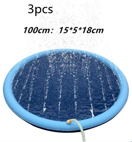 Splash Pad for Kids and Pets: Backyard Water Fun, Non-Slip, Meets Safety Standards, Versatile and Portable Design