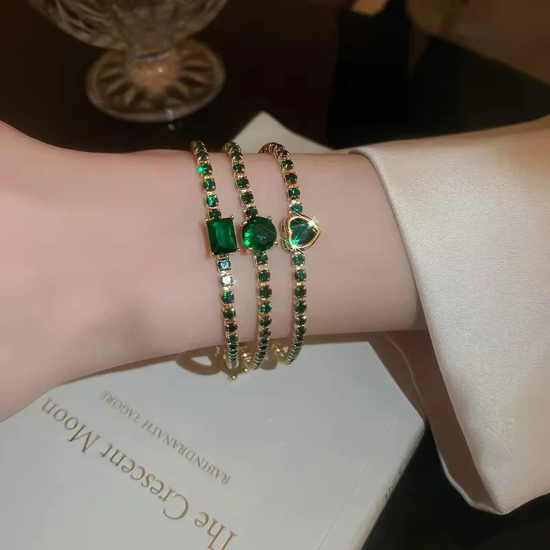 Elegant Zircon Geometric Bracelet for Women in various colours