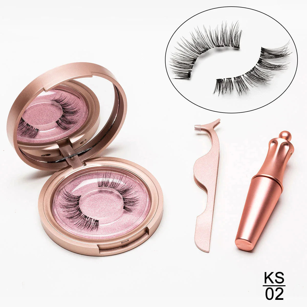 Magnetic Lash and Eyeliner Set with Premium Faux Mink Lashes, Magnetic Eyeliner, and Applicator Tools