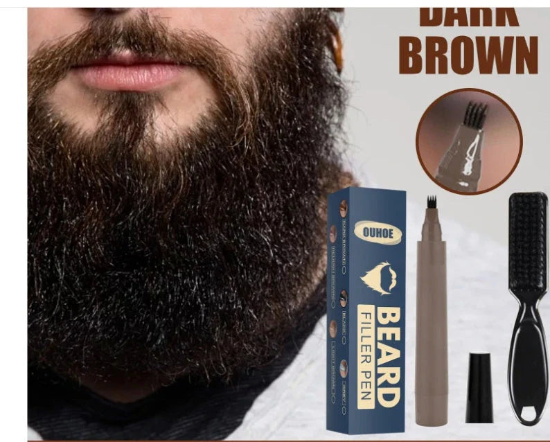 Precision Beard Filler Pen for men - fill in patchy, thin areas for a flawless, full-looking beard