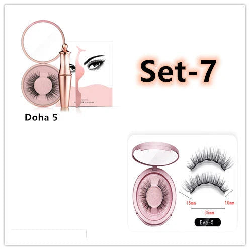 Magnetic Lash and Eyeliner Set with Premium Faux Mink Lashes, Magnetic Eyeliner, and Applicator Tools