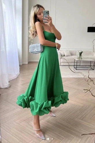 Elegant chiffon skirt with three-dimensional floral design, available in a range of classic UK colours