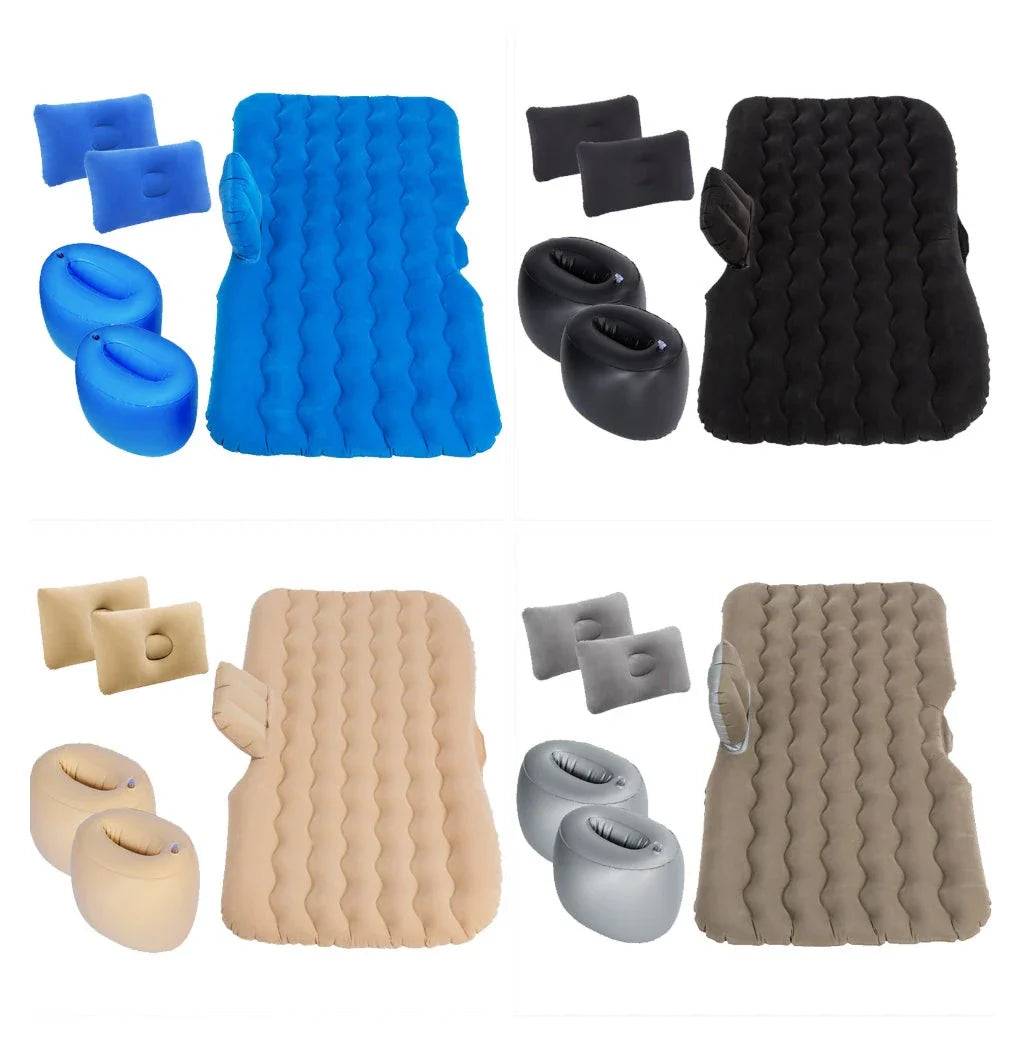 Premium car air mattress with soft, skin-friendly flocking material for comfortable on-the-go sleeping