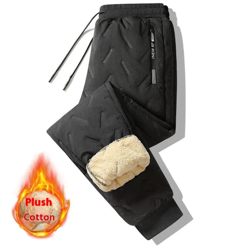 Premium fleece-lined winter pants for men in various colors and styles