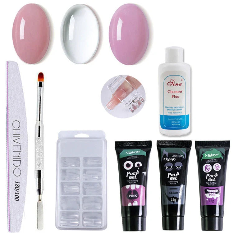 Professional Nail Art Extension Glue Set with Phototherapy Gel for healthier, stunning nails