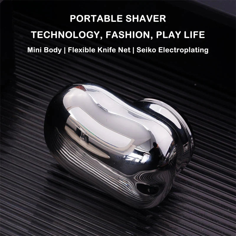 Compact, cordless electric razor with premium aluminium body and powerful 6,600 rpm motor for a smooth, painless shave