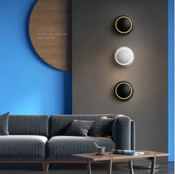 Stylish LED Moon Bedside Lamp with Sleek Iron Shade and Warm Ambient Glow