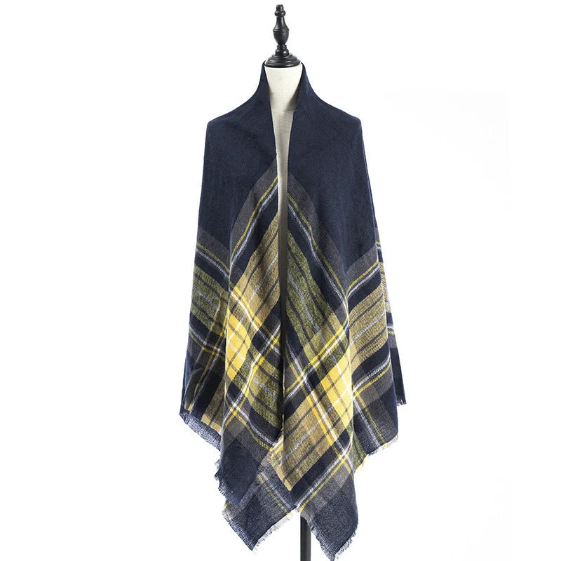 Luxury plus-sized double-sided cashmere-like scarf shawl in various colours