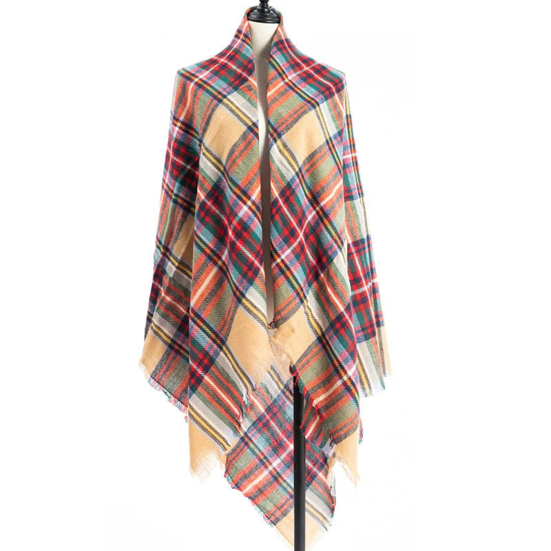 Luxury plus-sized double-sided cashmere-like scarf shawl in various colours