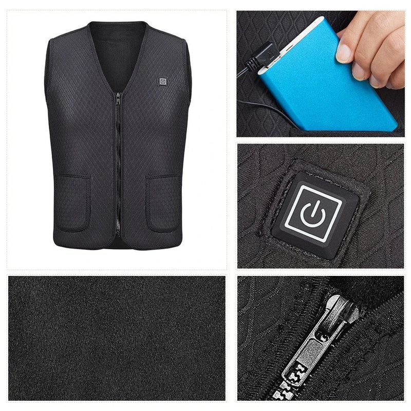 Outdoor Heated Vest for Riding, Skiing, and Fishing