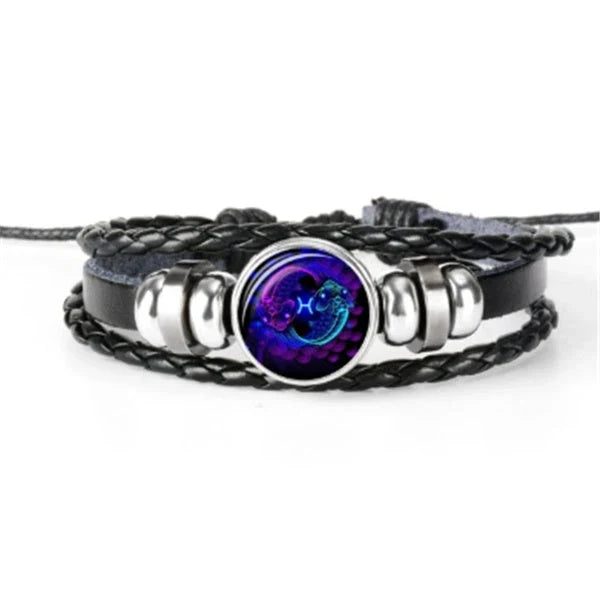 Zodiac Constellation Bracelet in Braided Design for Men, Women, and Kids