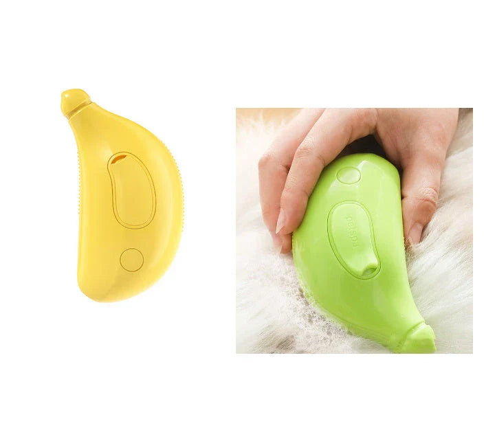 A versatile 3-in-1 pet grooming brush with steamy massage and hair removal features, perfect for cats and dogs.