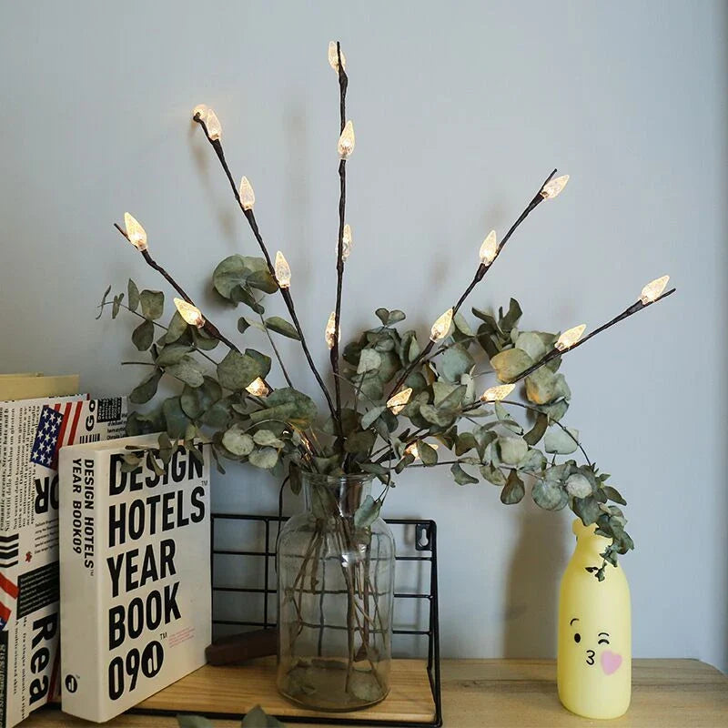 Enchanting 20-LED twig lights for creating a cozy, festive ambiance in any room or event