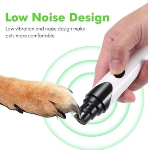 Powerful electric pet nail grinder with low-vibration motor for gentle, stress-free nail trimming