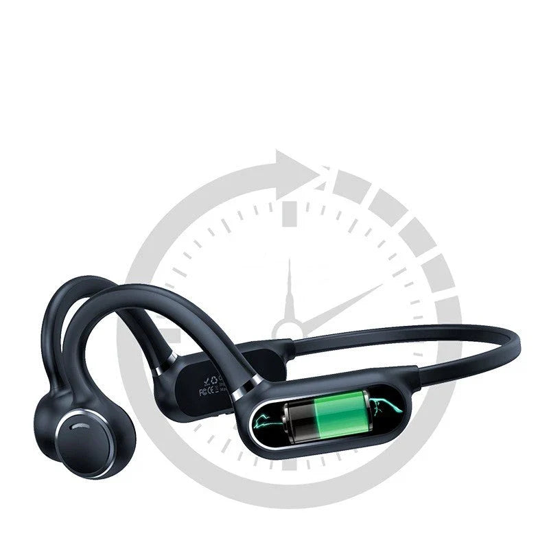 Premium bone conduction Bluetooth earphones with open-ear design, long battery life, and water-resistant construction for active lifestyles