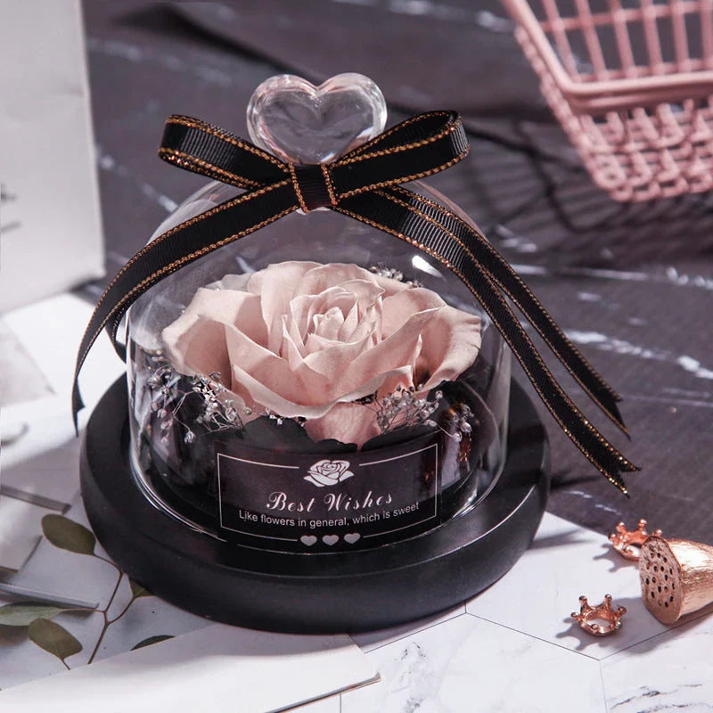 Enchanting Eternal Rose Flower Decor with Mesmerizing LED Lighting