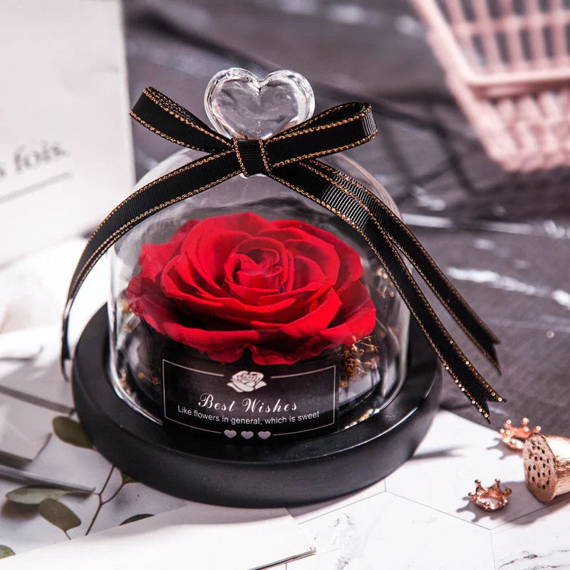 Enchanting Eternal Rose Flower Decor with Mesmerizing LED Lighting
