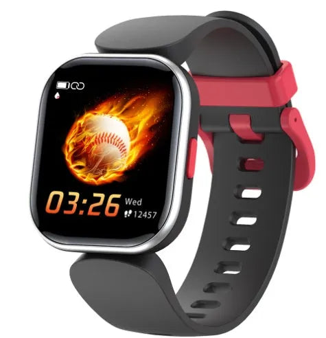 Blue H39T children's smart watch with sporty TPU strap and 1.4-inch screen on wrist